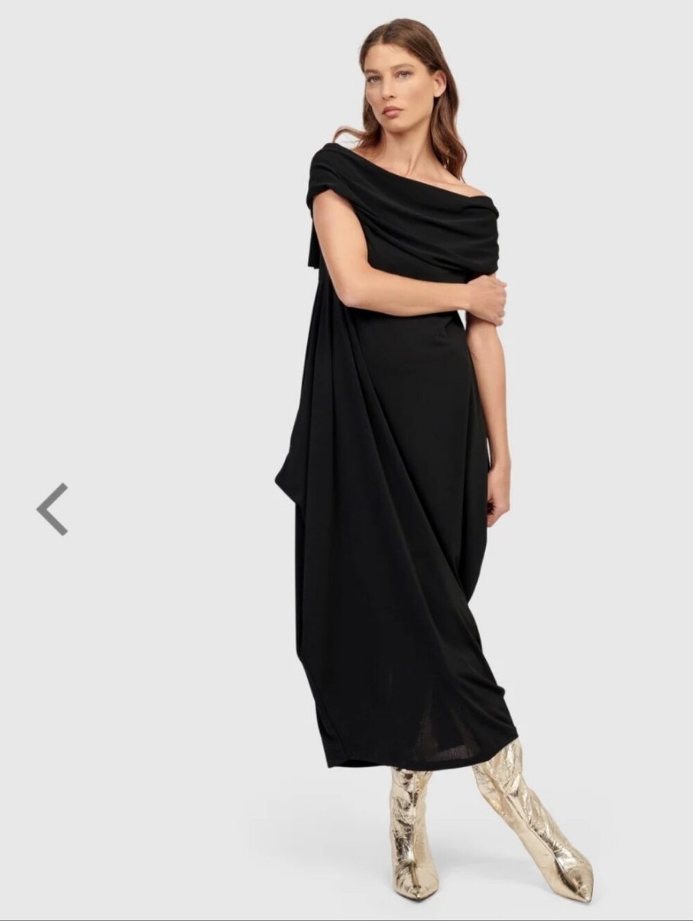 ALEMBIKA DESIGNED BY HAGAR ALEMBIK SAVOIR MAXI WOMENS BLACK DRESS SIZE 6 - Picture 3 of 16